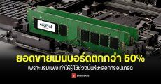 รายงานจากต่างประเทศเผย ยอดขายเมนบอร์ดตกกว่า 50% เมื่อเทียบกับปีที่แล้ว เพราะแรมแพง ทำให้ผู้ใช้ชะลอการซื้อคอมใหม่