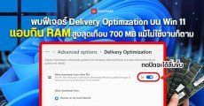 พบฟีเจอร์ Delivery Optimization บน Windows 11 แอบกิน RAM สูงสุดถึง 700MB แม้ไม่มีการอัปเดตก็ตาม