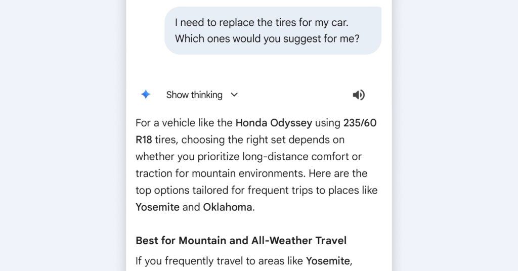 Gemini Personal Intelligence ตอบคำถาม