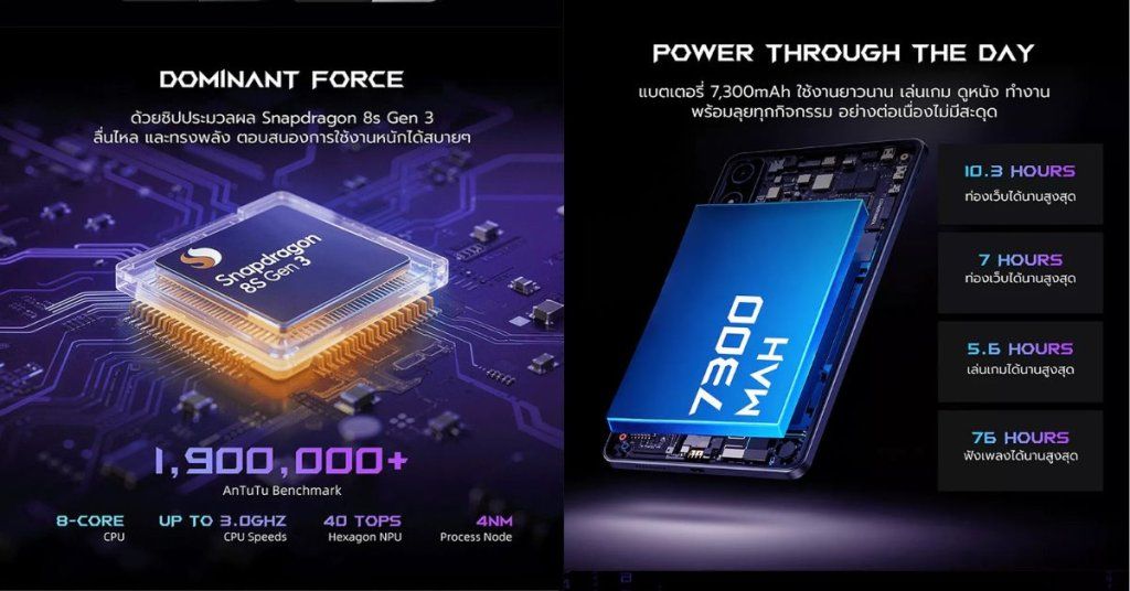 Black Shark Gaming Tablet Chipset / battery