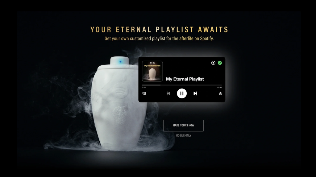 Liquid Death x Spotify Eternal Playlist Urn