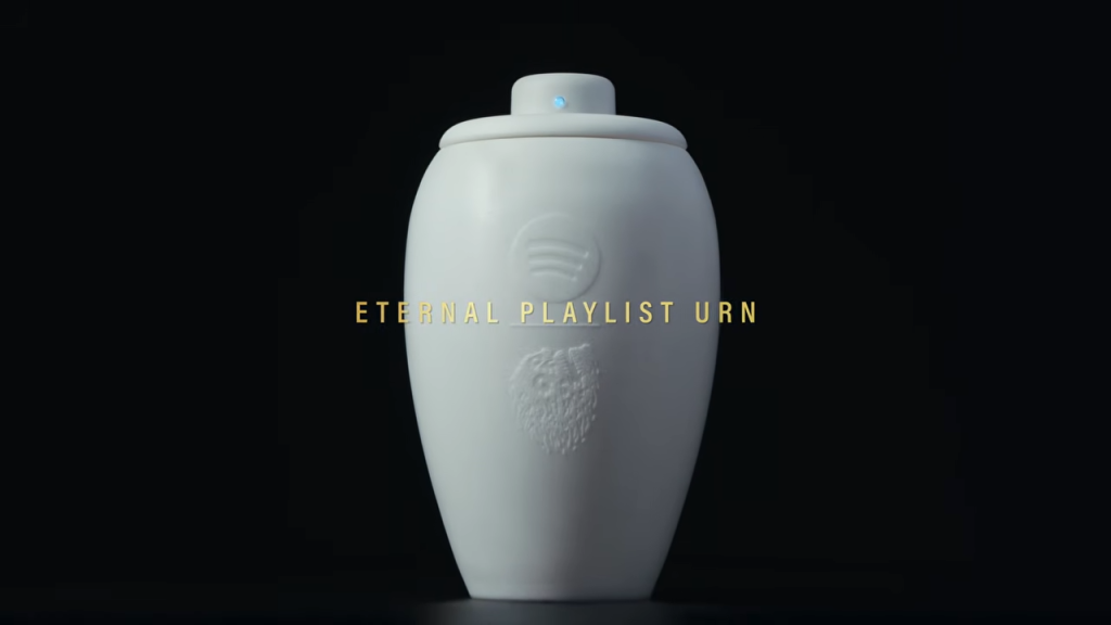 Liquid Death x Spotify Eternal Playlist Urn
