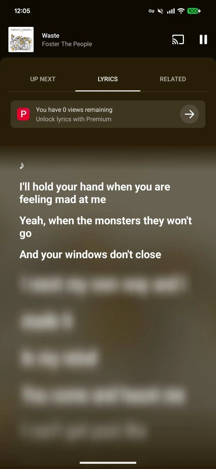 YouTube Music เริ่มจำกัดสิทธิ์ดูเนื้อเพลงสำหรับผู้ใช้สายฟรี | DroidSans
