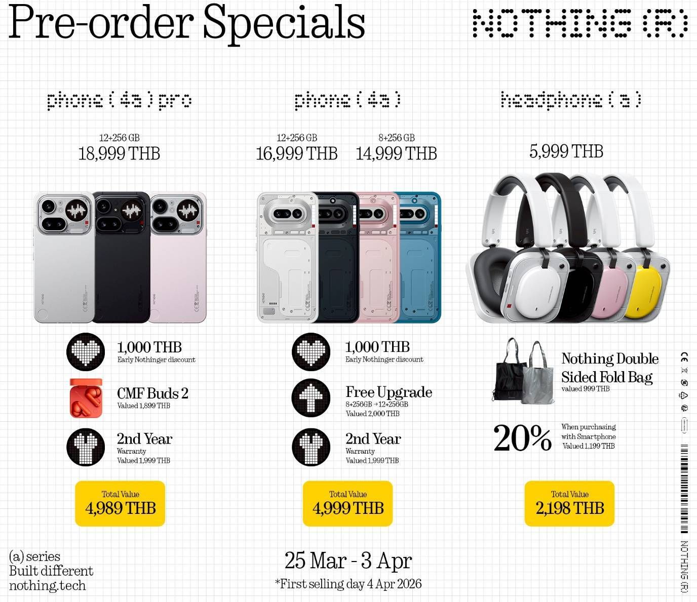 Nothing Headphone (a) with Phone (4a) - Promotion