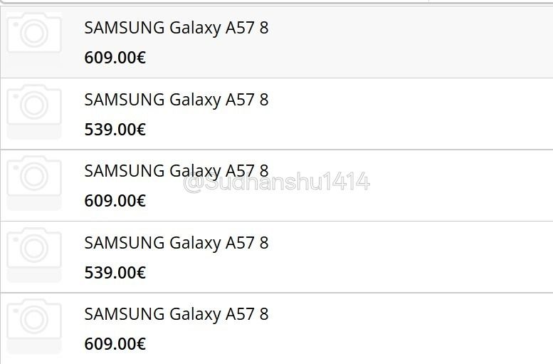 Galaxy A57 Price