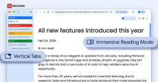 Chrome อัปเกรดใหม่ เพิ่มฟีเจอร์แถบแนวตั้ง Vertical Tabs และ Immersive Reading Mode ตัดโฆษณากวนใจบนหน้าจอ