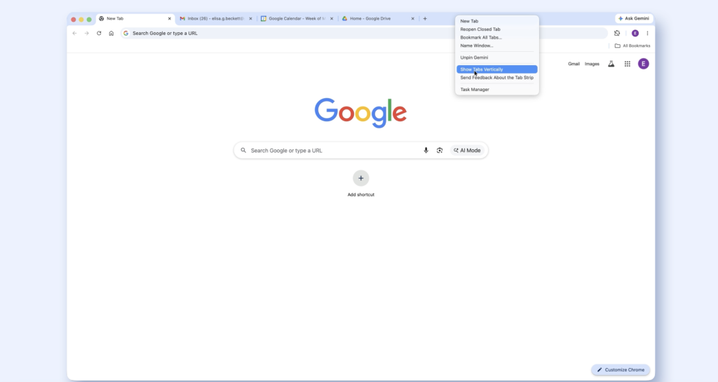 Chrome Vertical Tabs