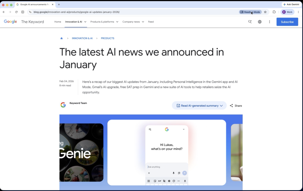 Immersive Reading Mode