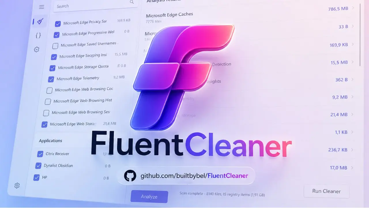 เปิดตัว FluentCleaner บน GitHub แอปล้างไฟล์ขยะตัวใหม่เป็น Open Source ...