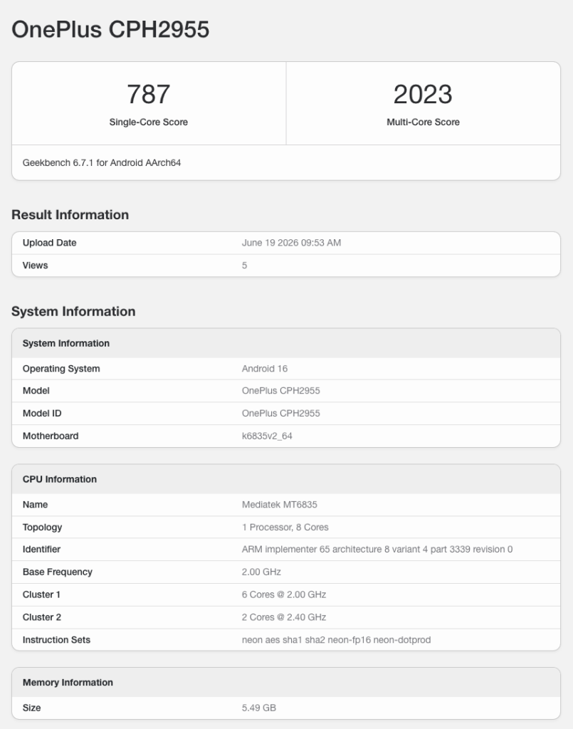 OnePlus N6