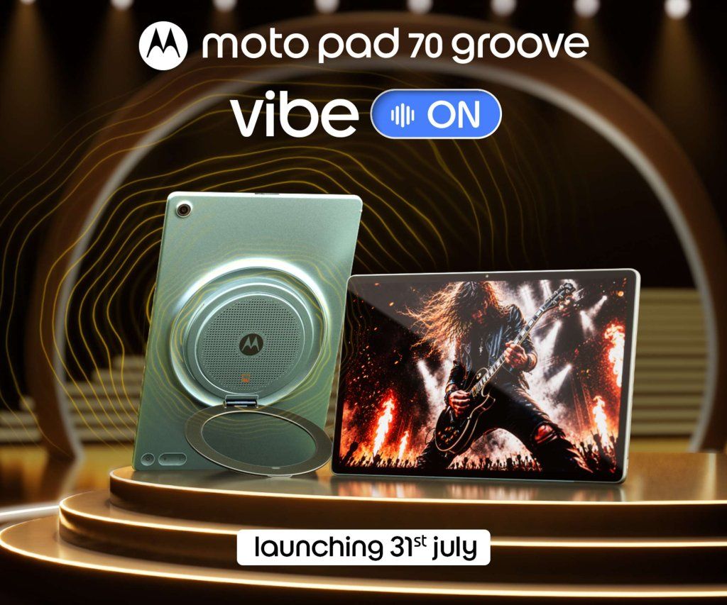 Moto Pad 70 Groove แท็บเล็ตสายบันเทิง ลำโพง JBL 9 ตัว เปิดตัว 31 กรกฎาคมนี้