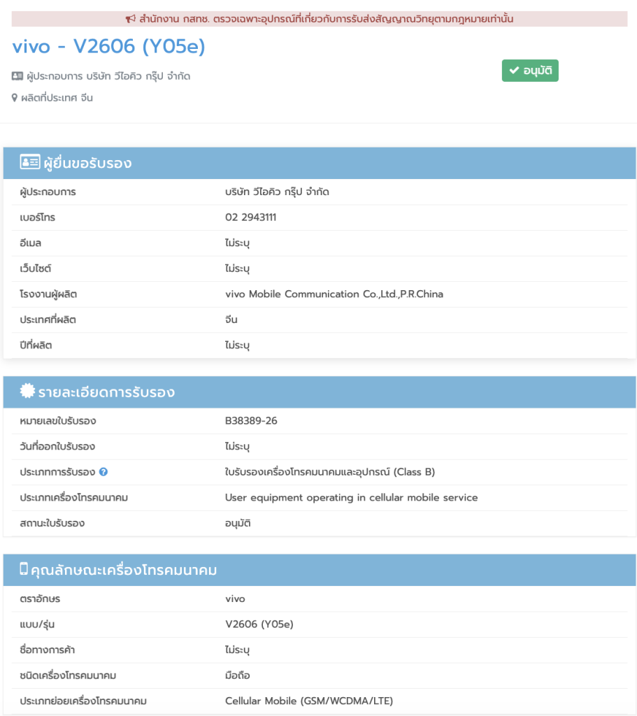 vivo Y05e