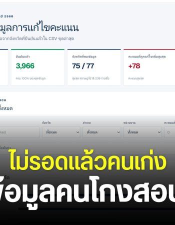 เว็บตรวจสอบข้อมูล “ไม่รอดแล้วเก่งทิพย์68” ชาวเน็ตไทยทำเว็บตรวจสอบรายชื่อคนโกงสอบท้องถิ่น