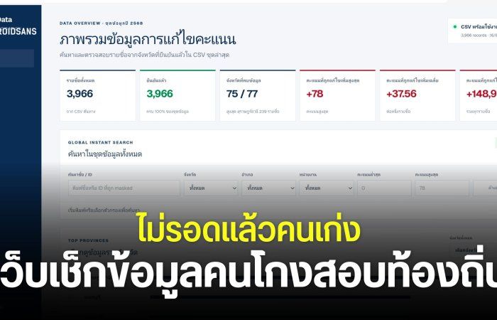 เว็บตรวจสอบข้อมูล “ไม่รอดแล้วเก่งทิพย์68” ชาวเน็ตไทยทำเว็บตรวจสอบรายชื่อคนโกงสอบท้องถิ่น