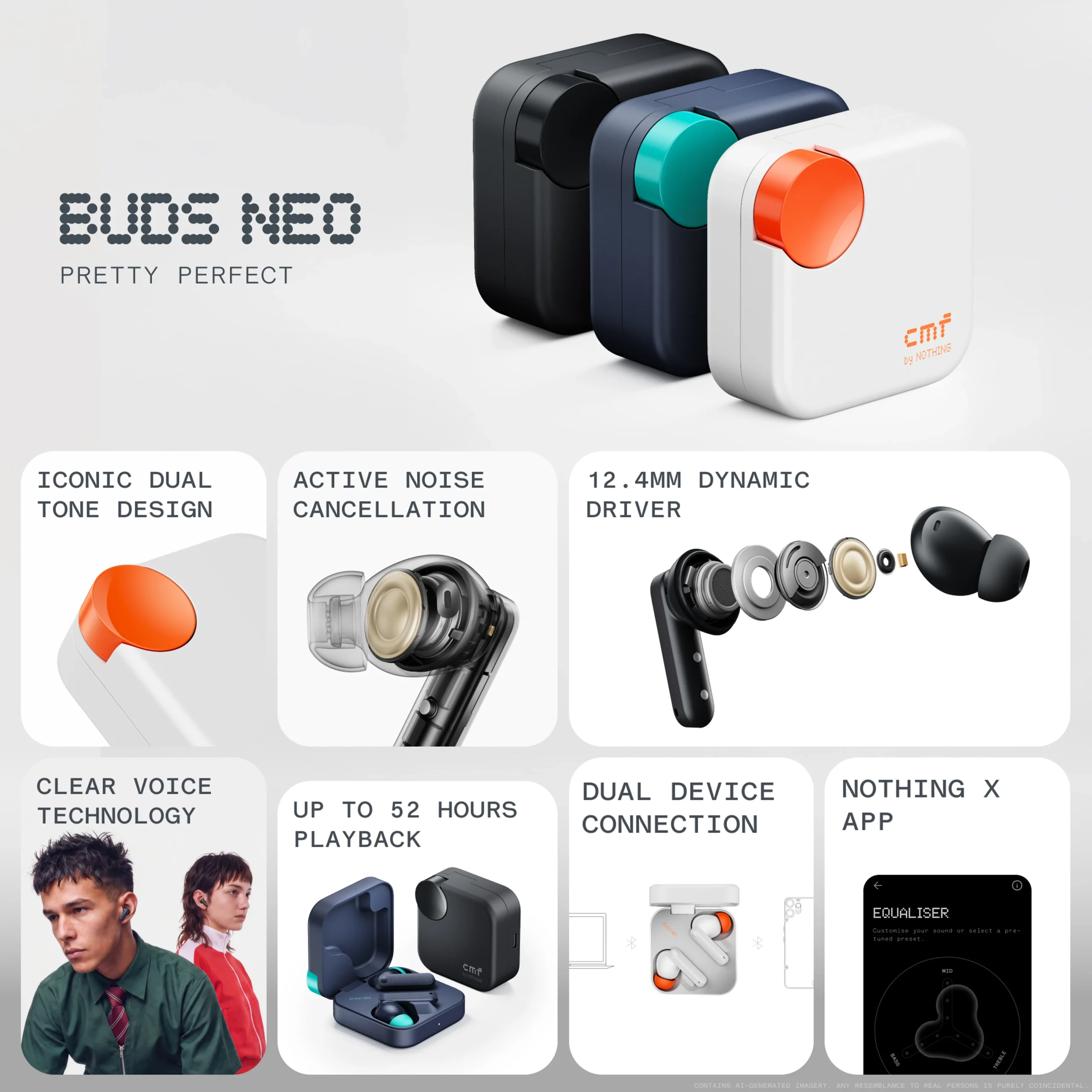 เปิดตัว CMF Buds Neo หูฟัง In-ear ราคาไม่ถึงพัน แบตอึดใช้งานยาว 52 ชั่วโมง มีฟีเจอร์ ANC ด้วย