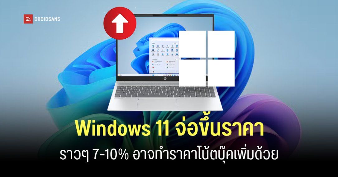ฮาร์ดแวร์ขึ้นแล้ว สงสัยถึงคราวซอฟต์แวร์ขึ้นบ้าง Microsoft เตรียมปรับราคา License Windows OEM ขึ้นอีก 7-10%