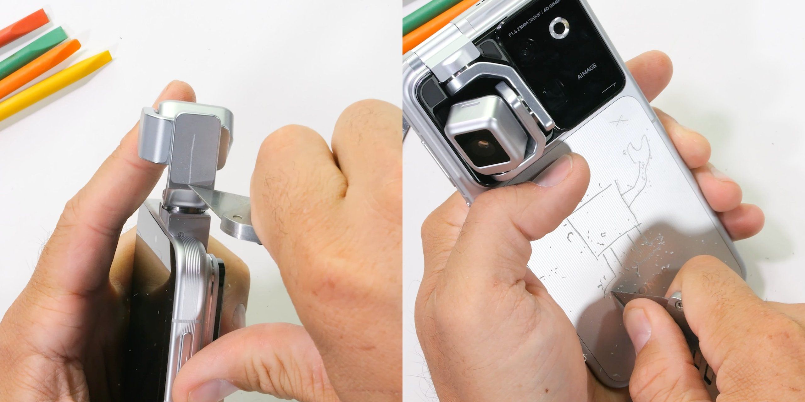 HONOR Robot Phone ถูกจับมาทดสอบโหดโดย JerryRigEverything ผลที่ได้คือทนกว่าที่คิด แต่พ่ายแพ้ให้เศษฝุ่น