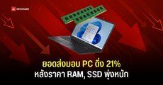 RAM และ SSD แพงเป็นเหตุ ทำคนชะลอซื้อคอมใหม่ ฉุดยอดส่งมอบ PC ทั่วโลกร่วงกว่า 21%