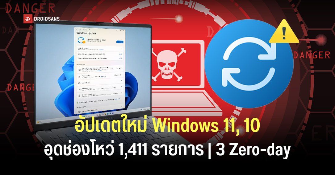 Microsoft ปล่อยอัปเดต Windows 10, 11 ประจำเดือน ต.ค. 2026 อุดช่องโหว่ Zero-Day 3 ตัวและอื่น ๆ รวม 1,411 รายการ